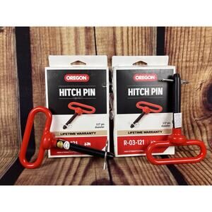 2 PACK! Oregon 1/2" Diameter Hitch Pin R-03-121 High Strength Steel Towing Drop